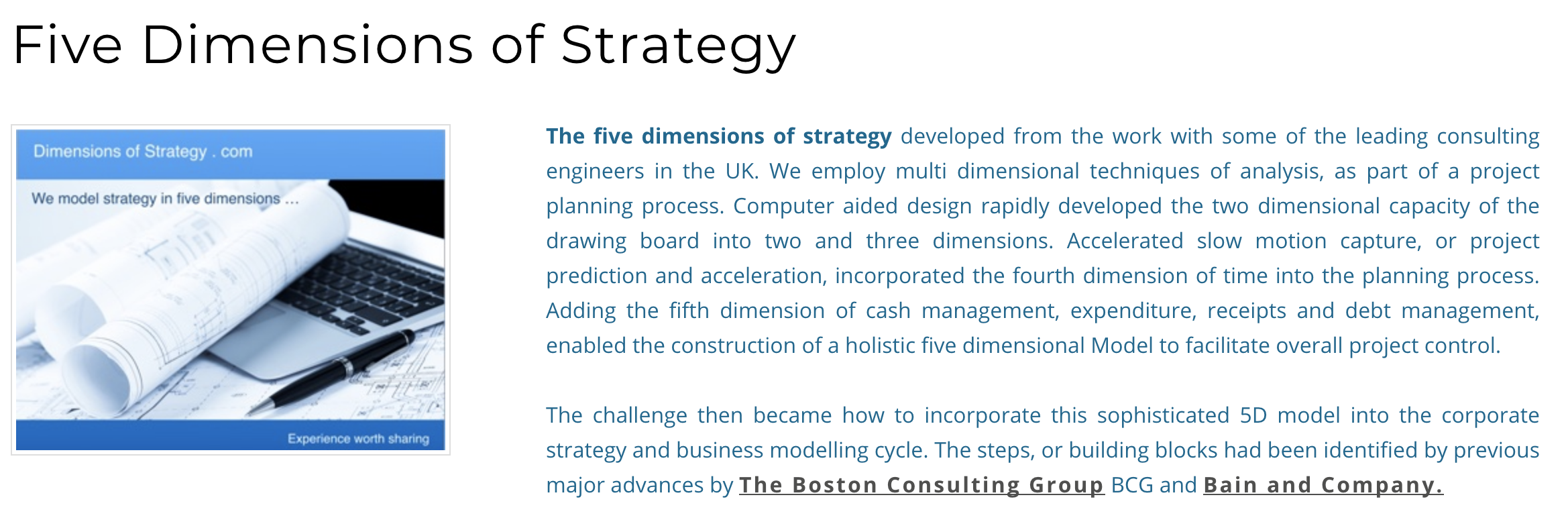 The Five Dimensions of Strategy